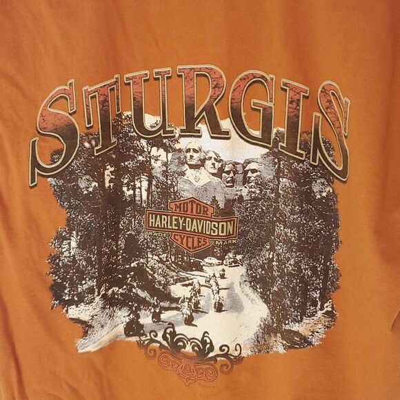 Harley-Davidson Sturgis Mount Rushmore South Dakota Motorcycle T-Shirt Sz L - Picture 2 of 7
